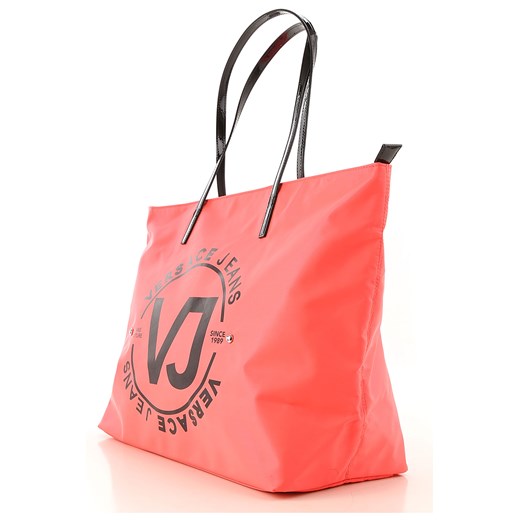 Shopper bag Versace bez dodatków czerwona lakierowana 