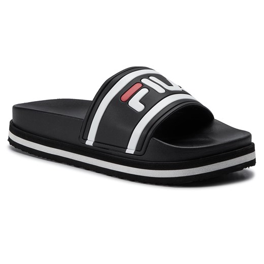 Klapki FILA - Morro Bay Zeppa Wmn 1010639.11W Black/Stripe Fila  36 promocja eobuwie.pl 