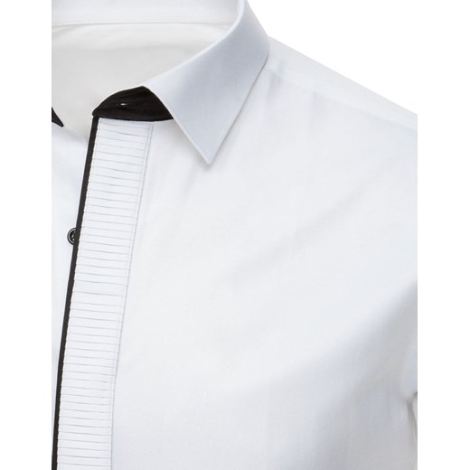 Koszula smokingowa z plisą biała (dx1741)  Dstreet XXL 