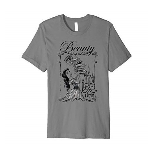 Disney Beauty & The Beast Belle Book Stack Graphic T-Shirt