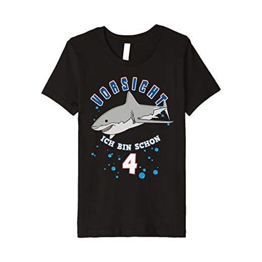 T-shirt dziecięcy Urodziny 4 lata Hai ryba rekina chłopiec