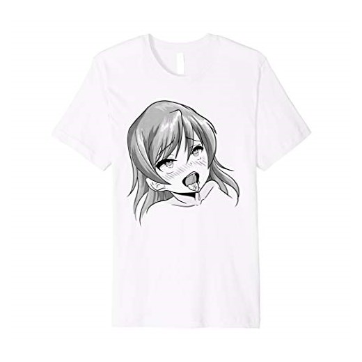 Ahegao Ecchi Hentai Dziewczynka Pleasure Face T-Shirt Lewd Manga Anime Hentai Otaku Neko Girl Geschenk sprawdź dostępne rozmiary Amazon