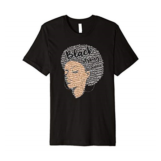 Strong Black Girl Afro Gift T-Shirt for Black Women
