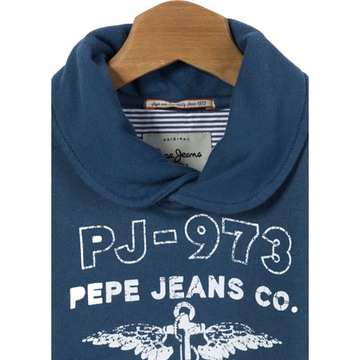 Bluza chłopięca Pepe Jeans niebieska z nadrukami 