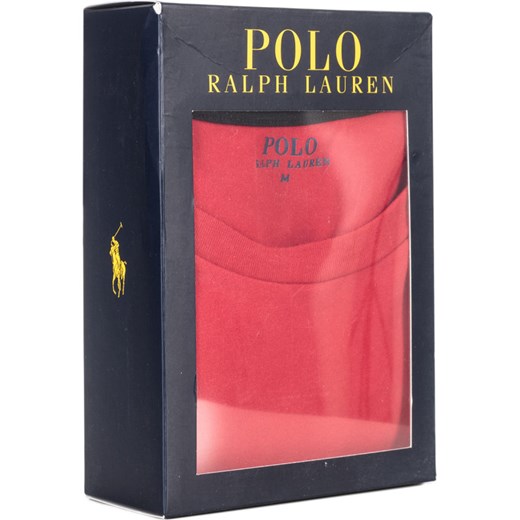 T-shirt męski Polo Ralph Lauren casualowy bawełniany czerwony z krótkimi rękawami 
