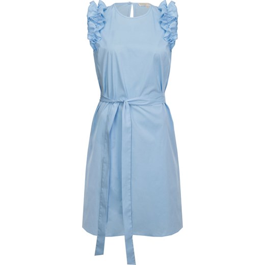 Sukienka Michael Kors z okrągłym dekoltem niebieska bez rękawów prosta 