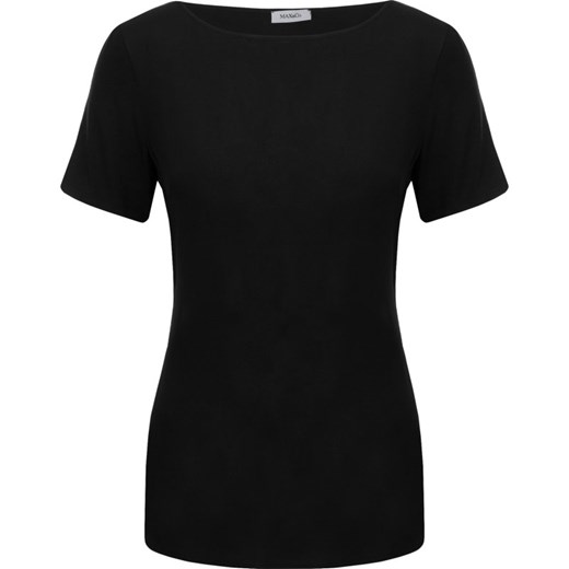 Bluzka damska czarna Max & Co. casual bez wzorów 