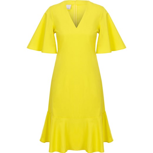 Żółta sukienka Pinko z krótkim rękawem 