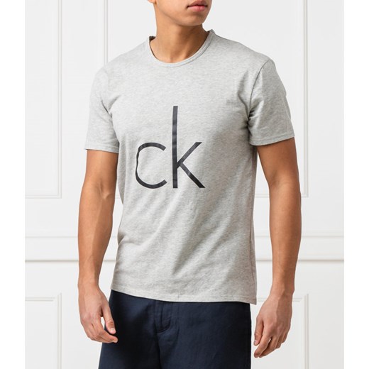 T-shirt męski Calvin Klein Underwear szary z krótkim rękawem 