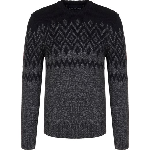 Sweter męski Superdry zimowy w abstrakcyjne wzory 