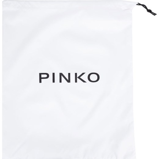 Balerinki Pinko gładkie eleganckie bez zapięcia na płaskiej podeszwie skórzane 