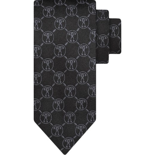 Krawat czarny Moschino w abstrakcyjnym wzorze 