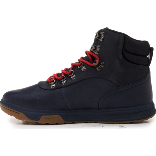 Buty zimowe męskie Polo Ralph Lauren granatowe wiązane casualowe skórzane