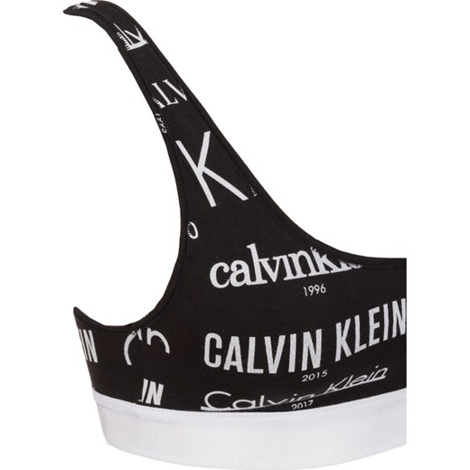 Czarny biustonosz Calvin Klein Underwear z napisem 
