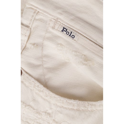 Jeansy damskie Polo Ralph Lauren białe gładkie w miejskim stylu 