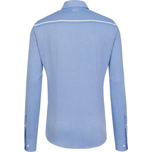 Koszula męska Boss Athleisure niebieska bawełniana z długimi rękawami w paski 