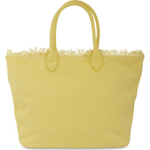 Shopper bag Twin Set żółta na ramię tkaninowa 