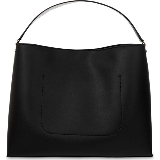Shopper bag czarna Emporio Armani mieszcząca a5 na ramię matowa bez dodatków 