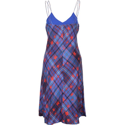 Sukienka Tommy Hilfiger z dekoltem w literę v bez rękawów fioletowa mini