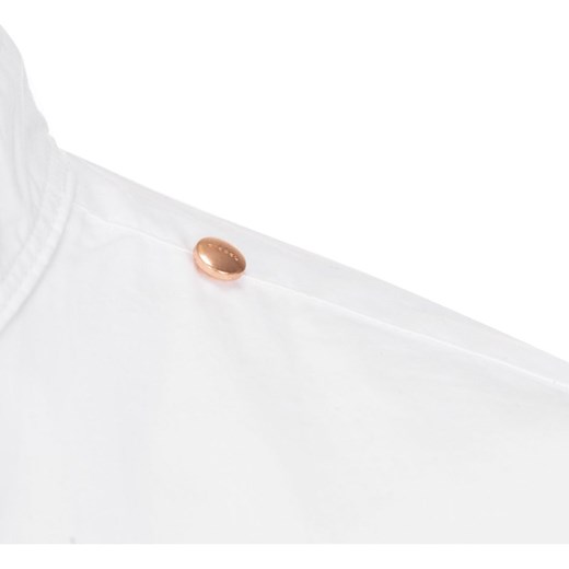 Koszula damska biała Diesel bez wzorów ze stójką z długim rękawem 