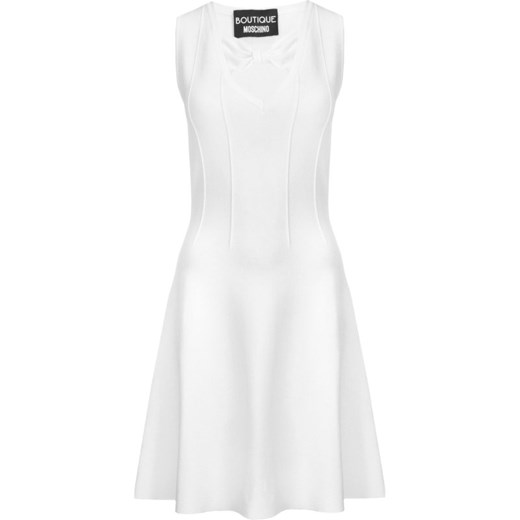 Sukienka Boutique Moschino biała bez rękawów mini 