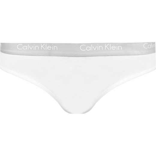 Majtki damskie białe Calvin Klein Underwear z nadrukami z dzianiny 
