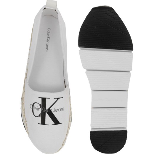 Espadryle damskie Calvin Klein białe casualowe bez wzorów 