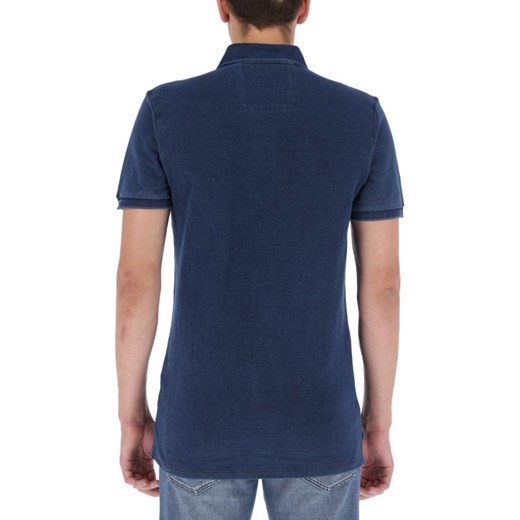 T-shirt męski niebieski Calvin Klein z krótkim rękawem bez wzorów 