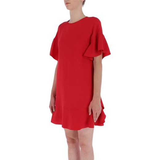 Red Valentino sukienka na wiosnę mini z okrągłym dekoltem z krótkim rękawem 