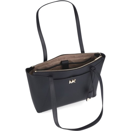 Shopper bag czarna Michael Kors na ramię matowa mieszcząca a4 w stylu glamour skórzana 