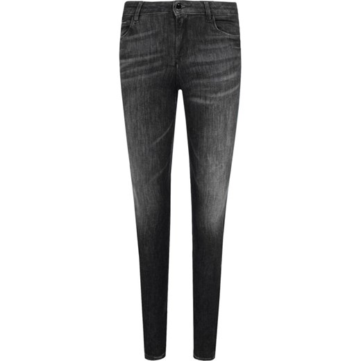 Czarne jeansy damskie Guess Jeans bez wzorów 