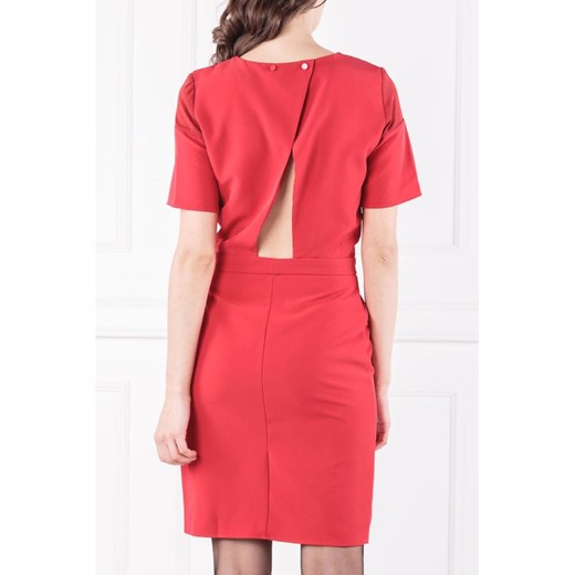 Sukienka Armani czerwona midi ołówkowa 