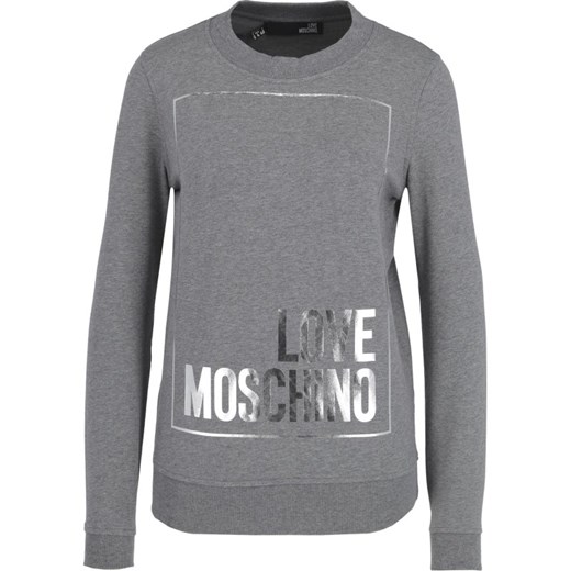 Bluza damska Love Moschino krótka szara z napisami 