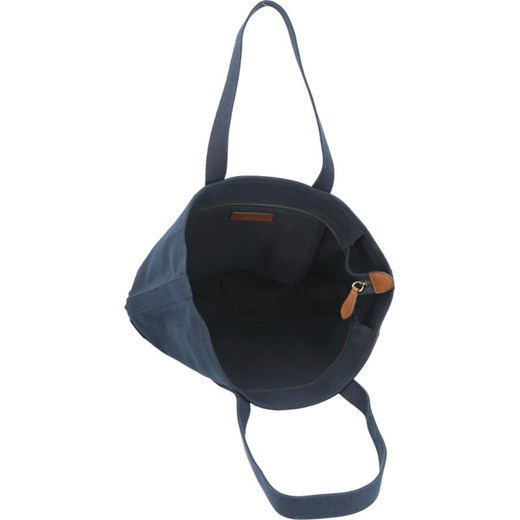 Shopper bag Polo Ralph Lauren bez dodatków granatowa duża na ramię elegancka 