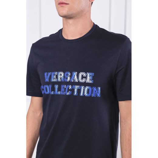 T-shirt męski Versace Collection z napisami 