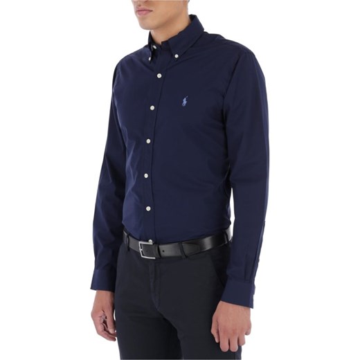 Polo Ralph Lauren koszula męska niebieska z kołnierzykiem button down 
