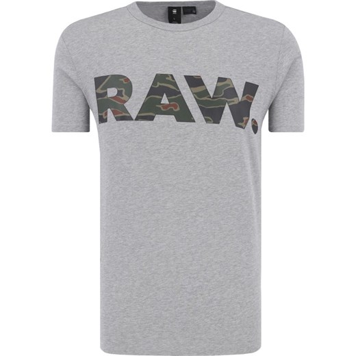 Szary t-shirt męski G-Star Raw w wojskowym stylu z krótkim rękawem 