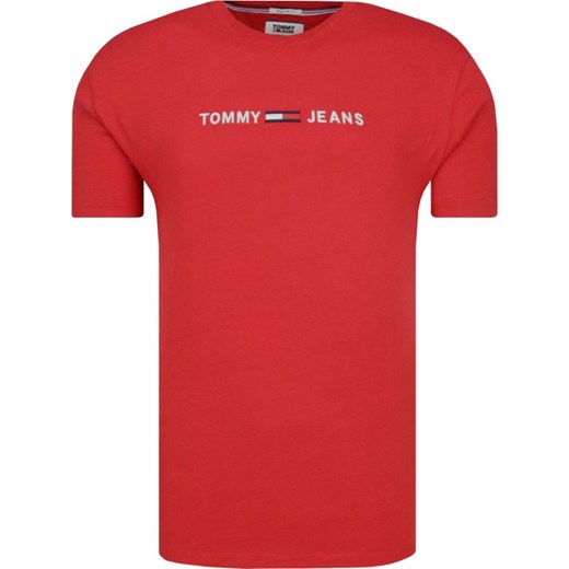 T-shirt męski Tommy Jeans z napisami z krótkim rękawem 