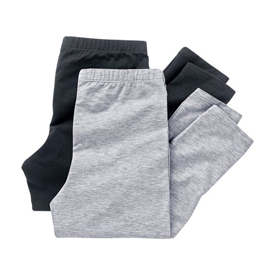 Długie legginsy dla dziewczynek, dziecięce/młodzieżowe (pakiet 2 par) la-redoute-pl bialy bawełniane