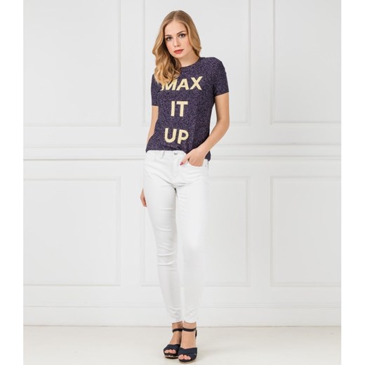 Bluzka damska Max & Co. z okrągłym dekoltem z krótkim rękawem 