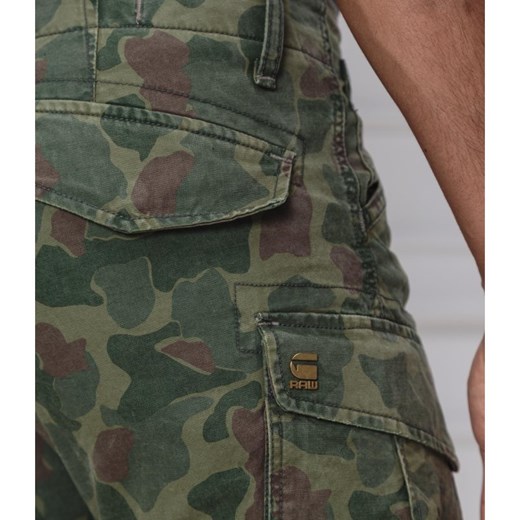 Spodnie męskie zielone G-Star Raw w militarnym stylu 