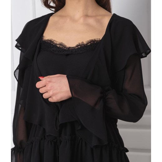 Sukienka Liu jo z długimi rękawami mini czarna trapezowa 