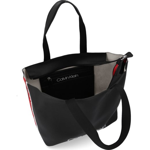 Calvin Klein shopper bag bez dodatków na ramię matowa mieszcząca a7 