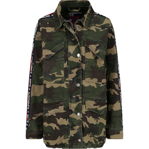 Kurtka damska Superdry zielona krótka we wzór moro