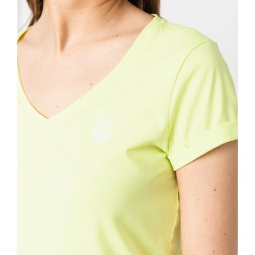 Bluzka damska zielona Ea7 bez wzorów casual 