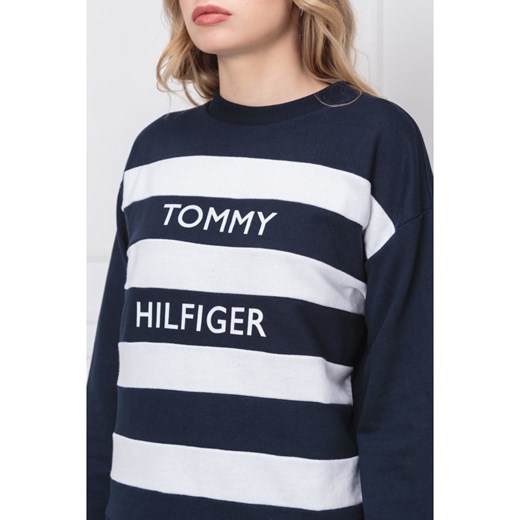 Bluza damska Tommy Hilfiger z napisami krótka 