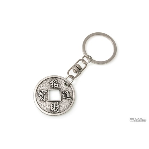 BRELOCZEK MONETA SZCZĘŚCIA kolor stare srebro amulety jubileo-pl bialy chiński