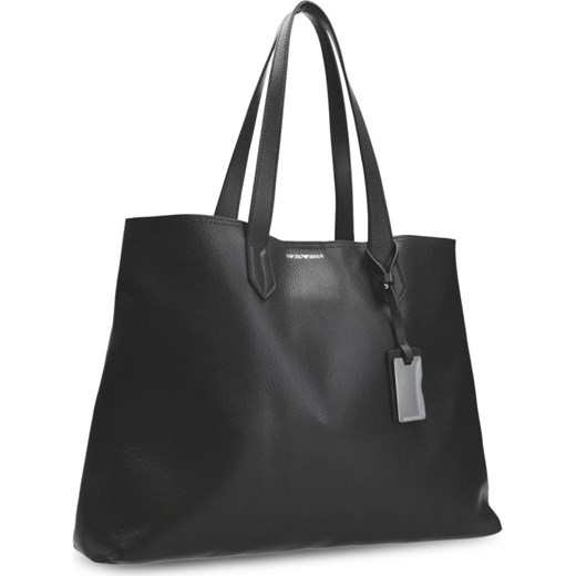 Shopper bag Emporio Armani skórzana bez dodatków 