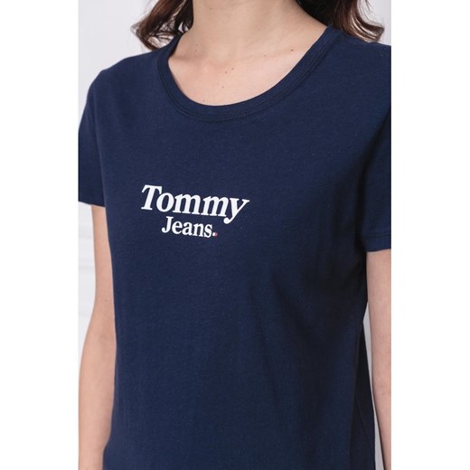 Bluzka damska Tommy Jeans z krótkimi rękawami casual z okrągłym dekoltem 