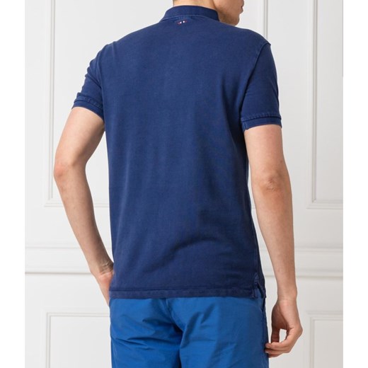 T-shirt męski niebieski Napapijri z krótkim rękawem 